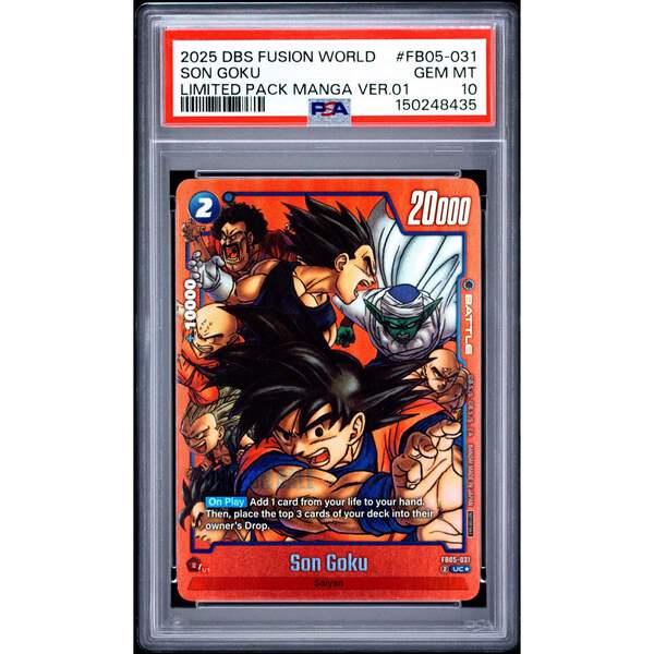 PSA 10 2025 FUSION WORLD LIMITED PACK MANGA VERSION 01 SON GOKU
