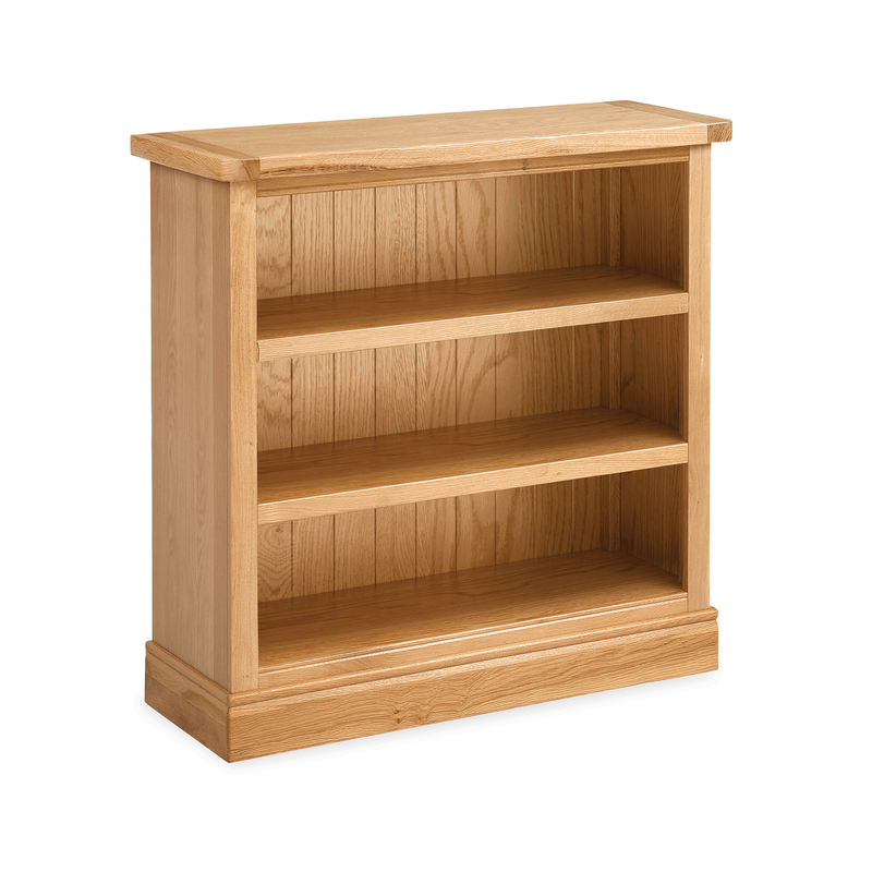 Sussex Oak Low Bookcase Small Bookshelf Compact Office