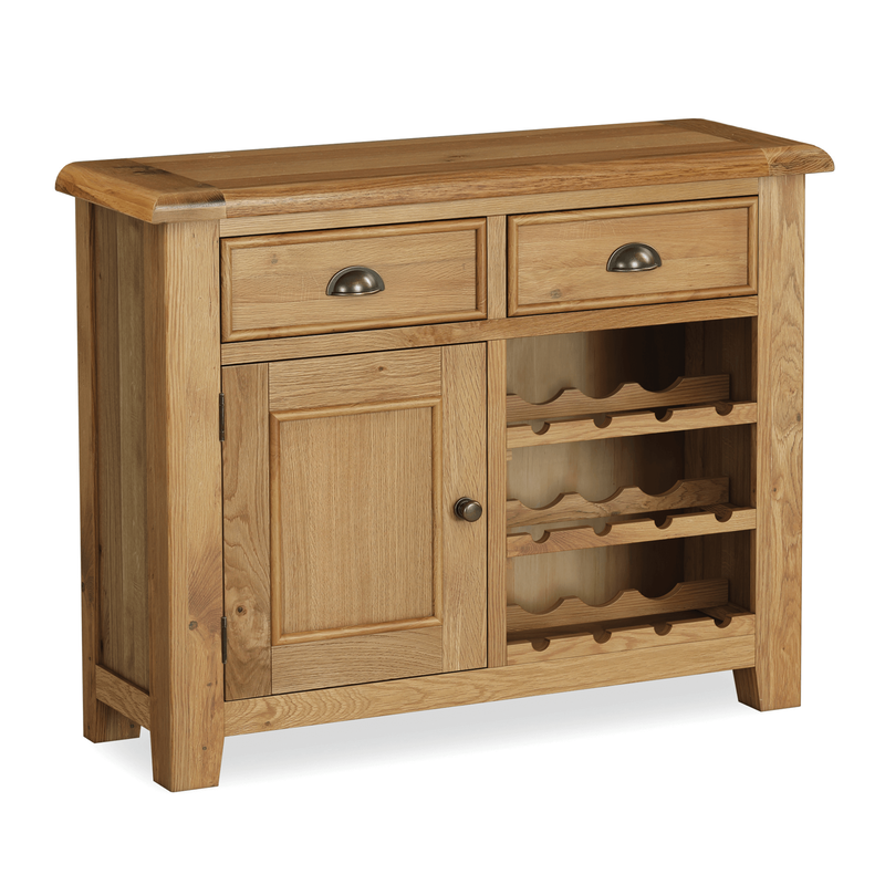 details about canterbury oak wine cabinet - wine sideboard - home bar  drinks cabinet