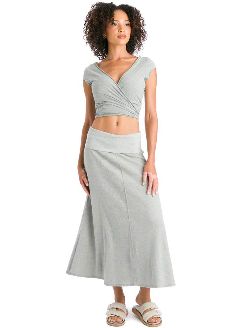 Hard Tail Ribbed Rolldown Long Skirt (Style CS-56) | eBay