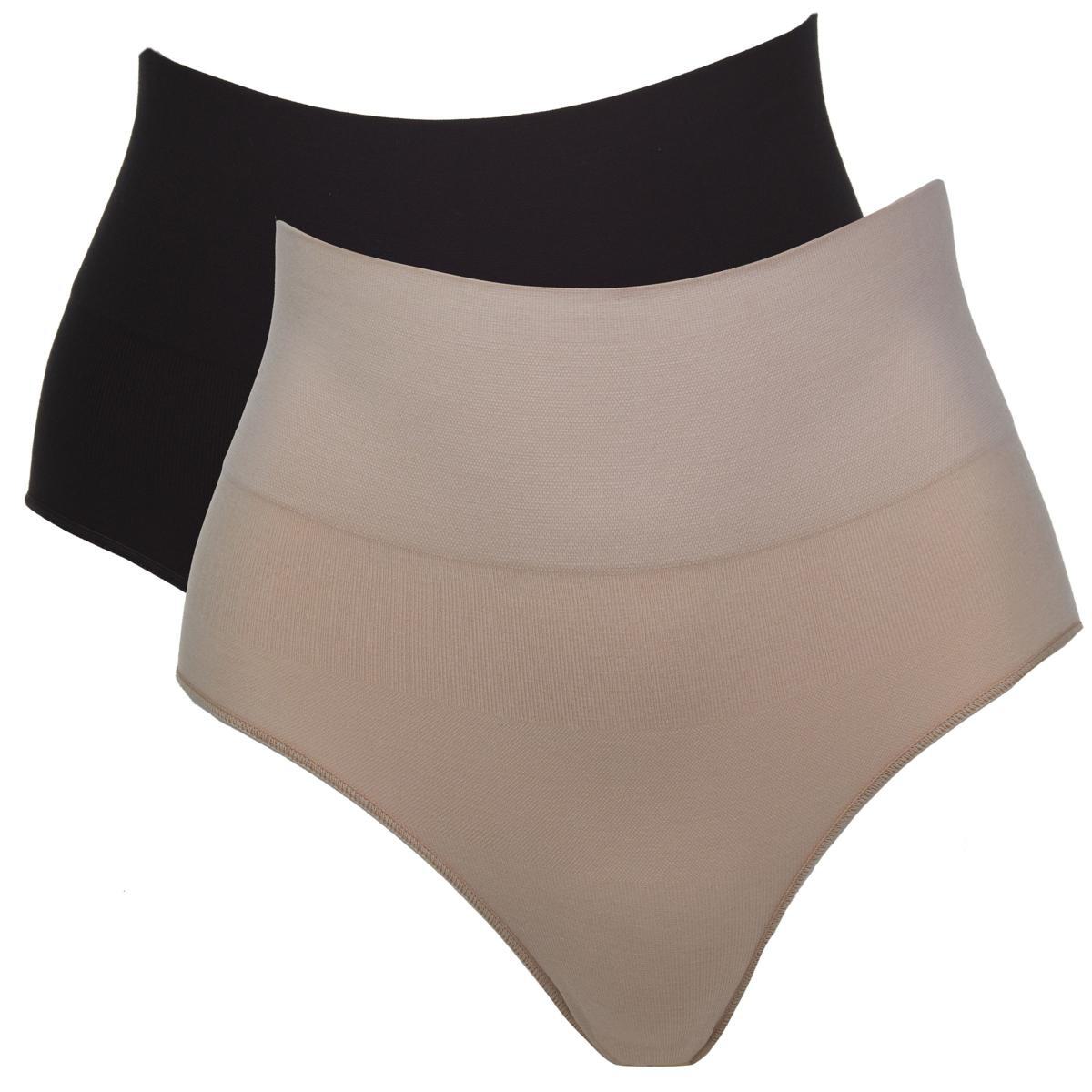 Nearly Nude 2-pack Smoothing Modal Cotton High-Waist Brief 617827-J - Picture 4 of 9