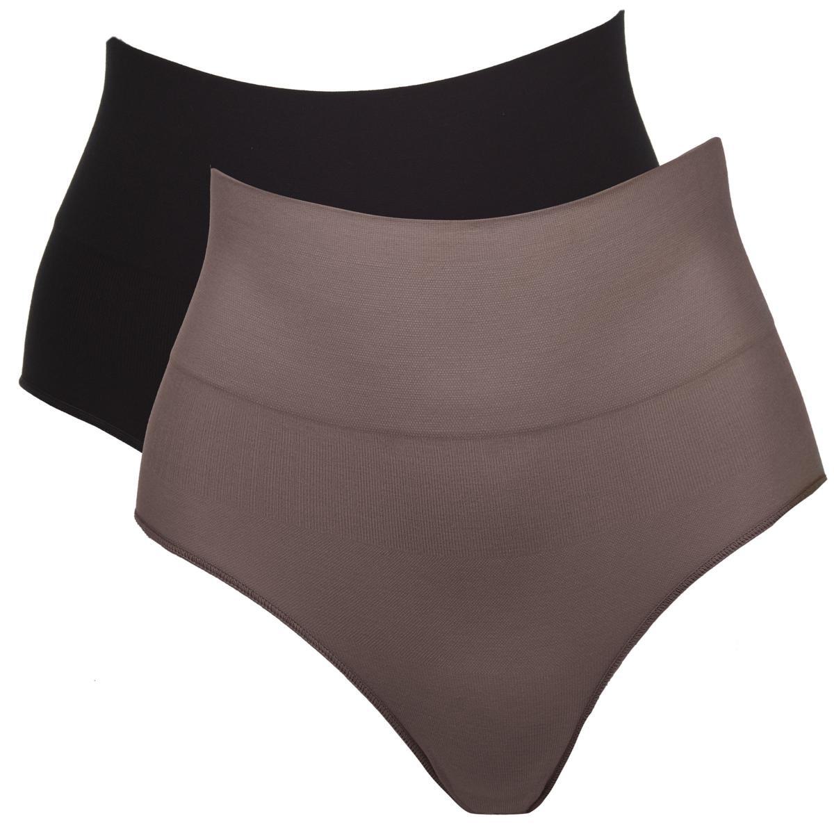 Nearly Nude 2-pack Smoothing Modal Cotton High-Waist Brief 617827-J - Picture 8 of 9