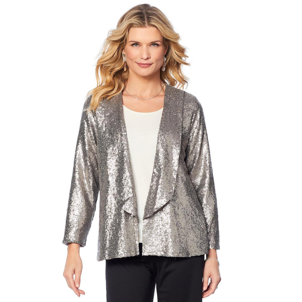 Slinky Brand Sequin Blazer 642062-R - Picture 3 of 3