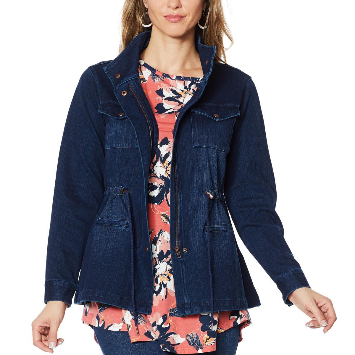 DG2 by Diane Gilman Knit Twill Cargo Jacket 686744-R - Picture 5 of 5