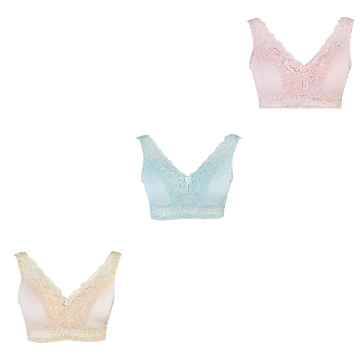 Rhonda Shear 3-pack "Betty" Pin-Up Bra with Pads and Adjustable Back 689659-J - Picture 15 of 40