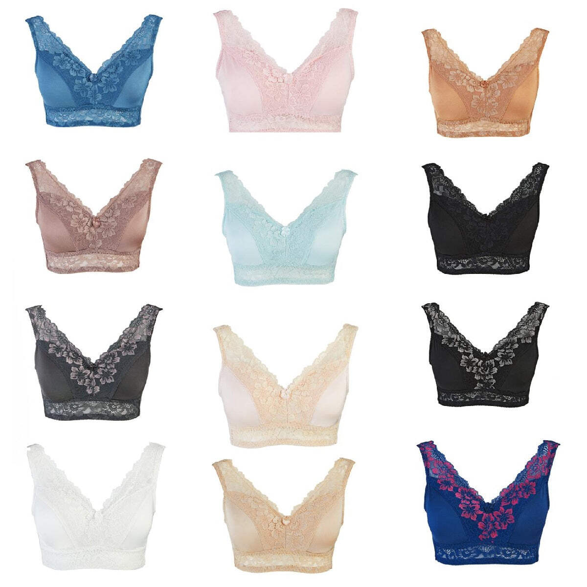 Rhonda Shear 3-pack "Betty" Pin-Up Bra with Pads and Adjustable Back 689659-J - Picture 35 of 40
