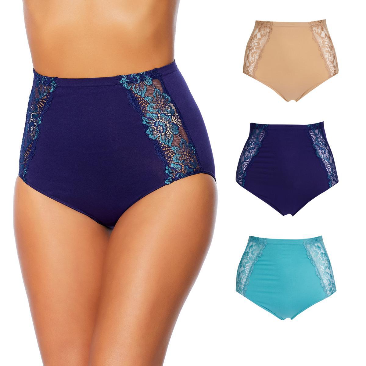 Rhonda Shear Seamless Lace Brief 3-pack 605377-J - Picture 32 of 88