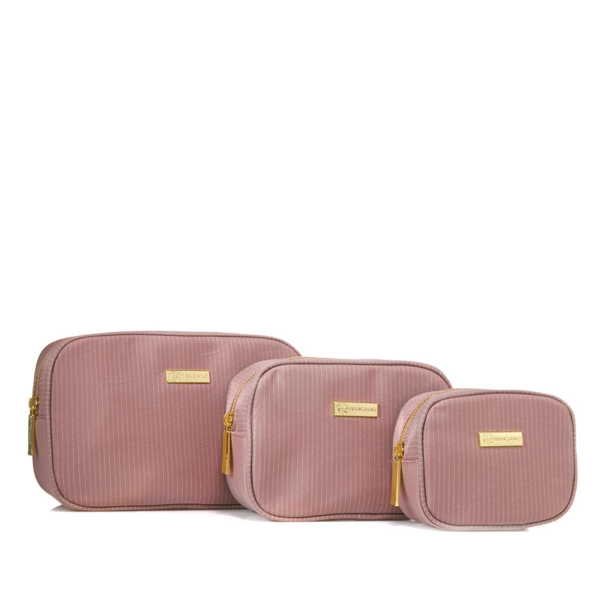 JOY Lightweight Nylon TuffTech Luxury Pinstripe Set of 3 Pouches 590550-J - Picture 2 of 11