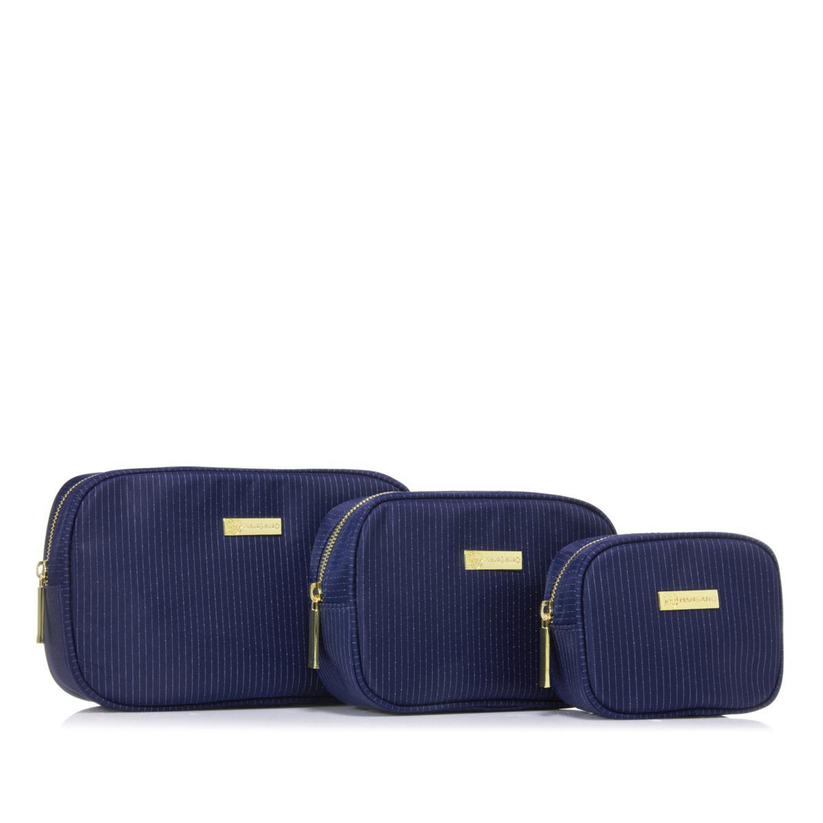 JOY Lightweight Nylon TuffTech Luxury Pinstripe Set of 3 Pouches 590550-J - Picture 9 of 11