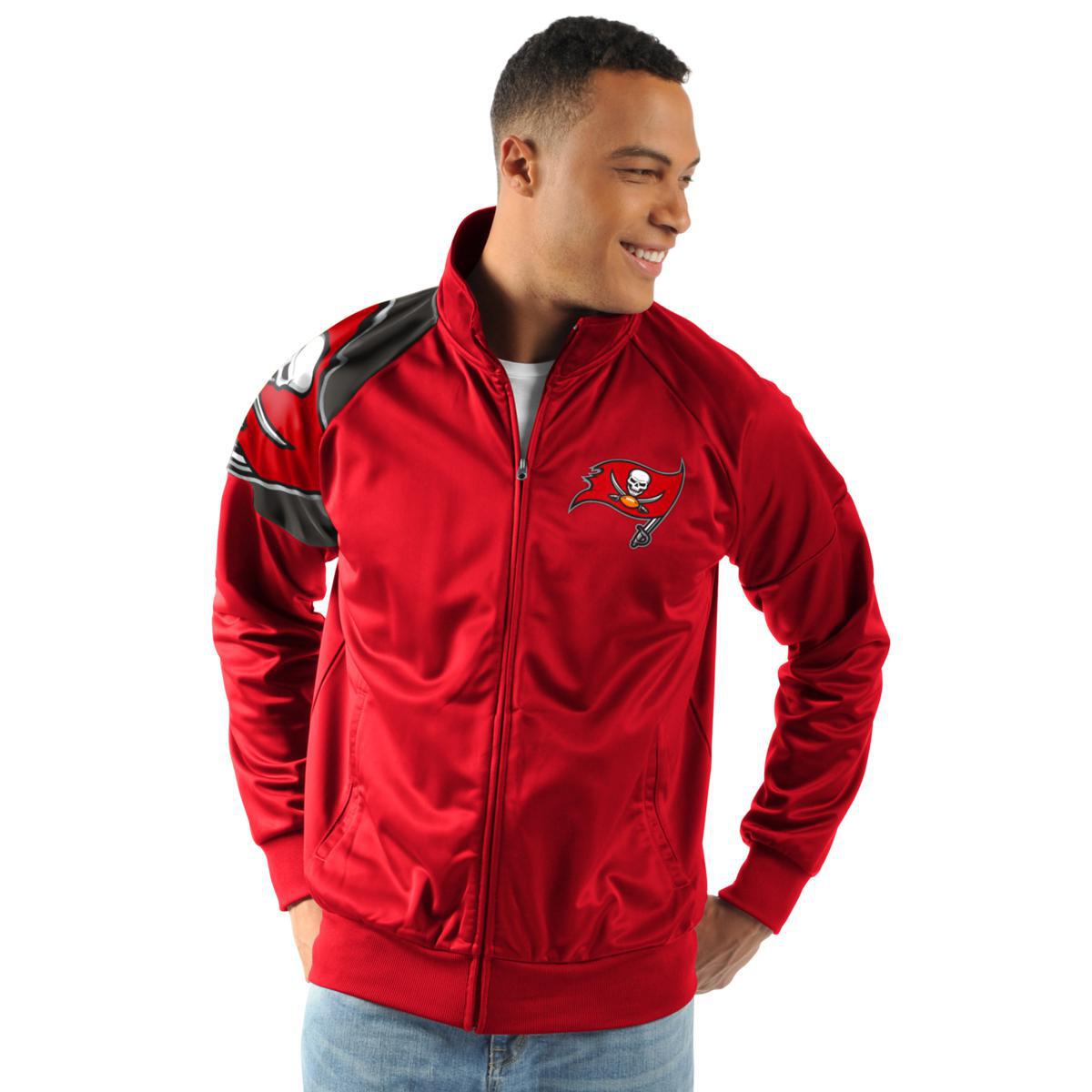 Chaqueta de pista con cremallera completa con licencia oficial NFL Interception de Glll 612569-J - Imagen 22 de 36