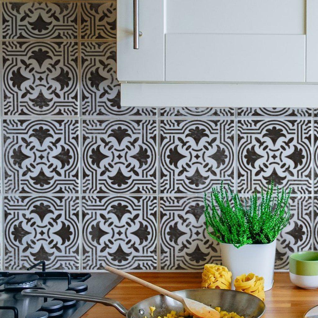 ROBYN Stencil For Floor And Walls Portuguese Tile Stencils