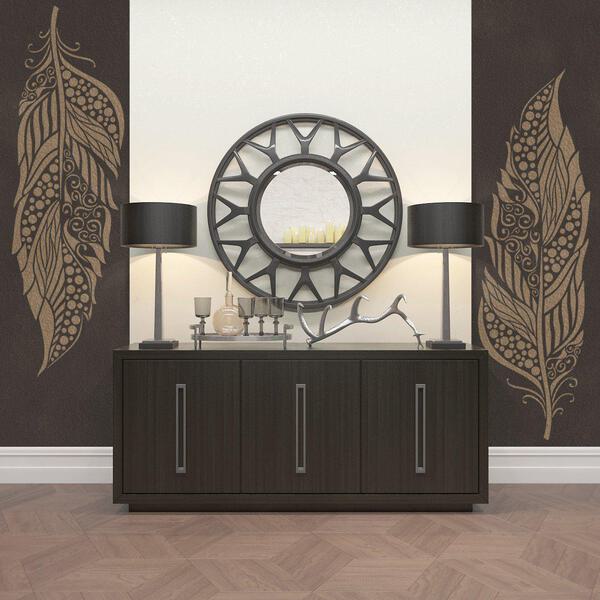 Large Feather Stencil For Walls Decorative Feather Wall Stencil