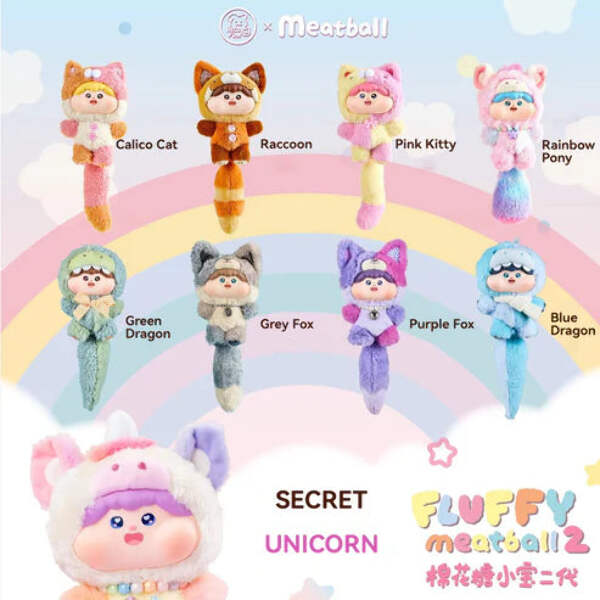 fluffy meatball ぬいぐるみbox FLUFFY MEATBALL Series 2 Plush Blind Box Confirmed Style | eBay