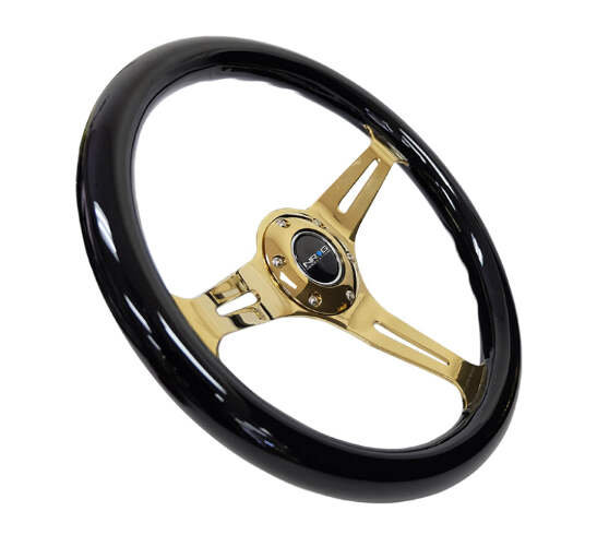 NRG ST-015CG-BK - Classic Wood Grain Steering Wheel (350mm
