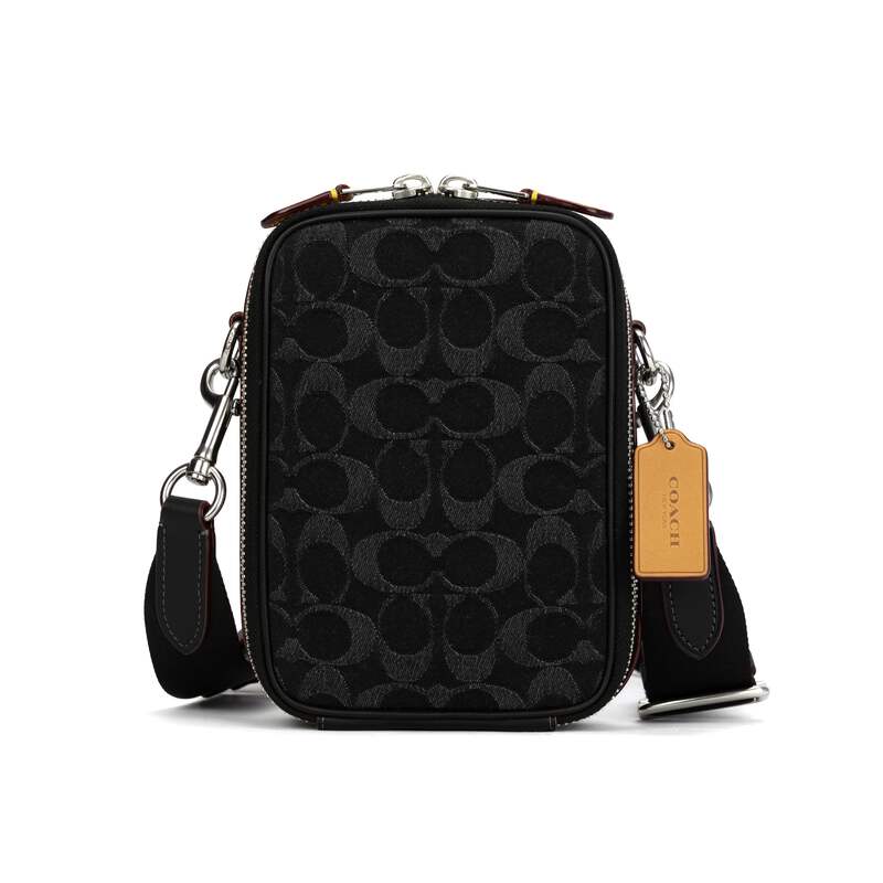 ブラック☆COACH☆STANTON CROSSBODY IN SN SIGNATURE DENIM Coach Stanton Crossbody In Signature Denim - Silver/Black | eBay