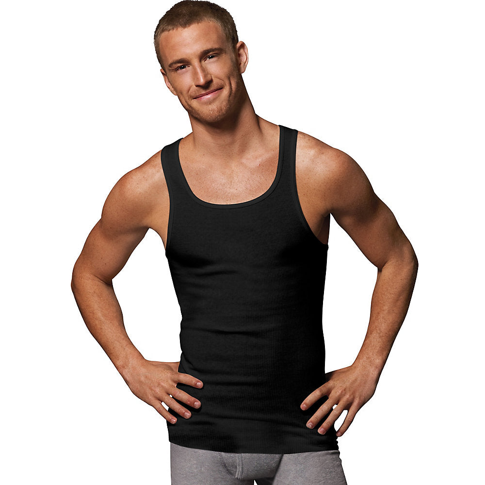 Hanes Classics Mens Tagless ComfortSoft Dyed A-Shirt 4-Pack