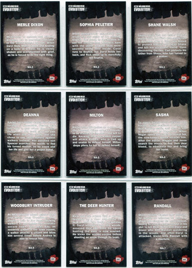 Walking Dead Evolution Walker Complete 10 Card Chase Set | eBay