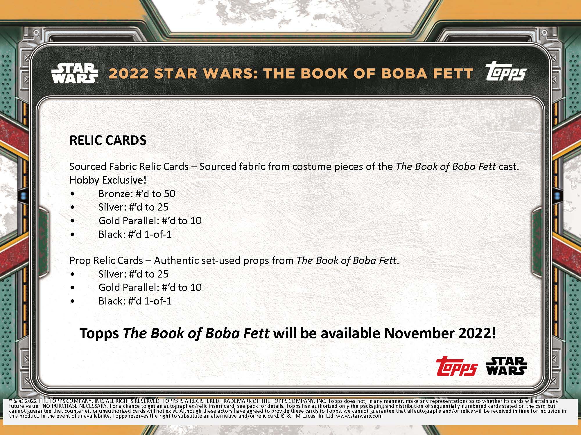 Topps 2022 Star Wars Book of Boba Fett Hobby Tin Box | eBay