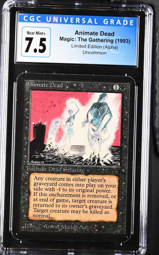 Magic: The Gathering MTG Animate Dead [Alpha Edition] Graded CGC