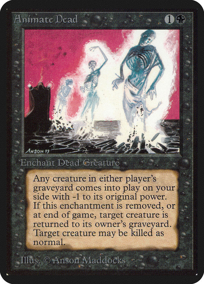 Magic: The Gathering MTG Animate Dead [Alpha Edition] Graded