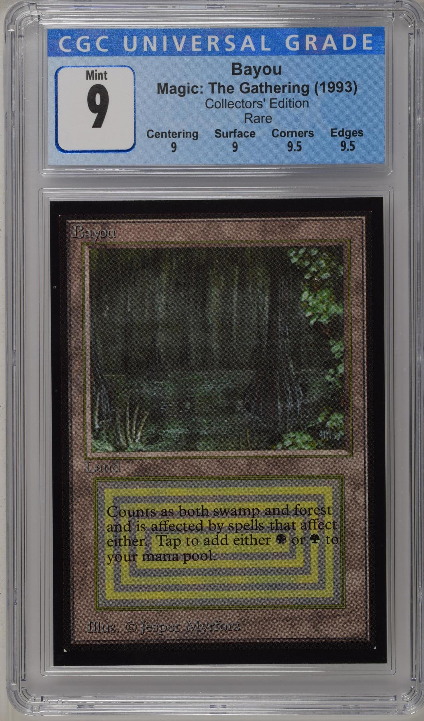 Magic: The Gathering MTG Bayou [Collectors' Edition] Graded CGC 9