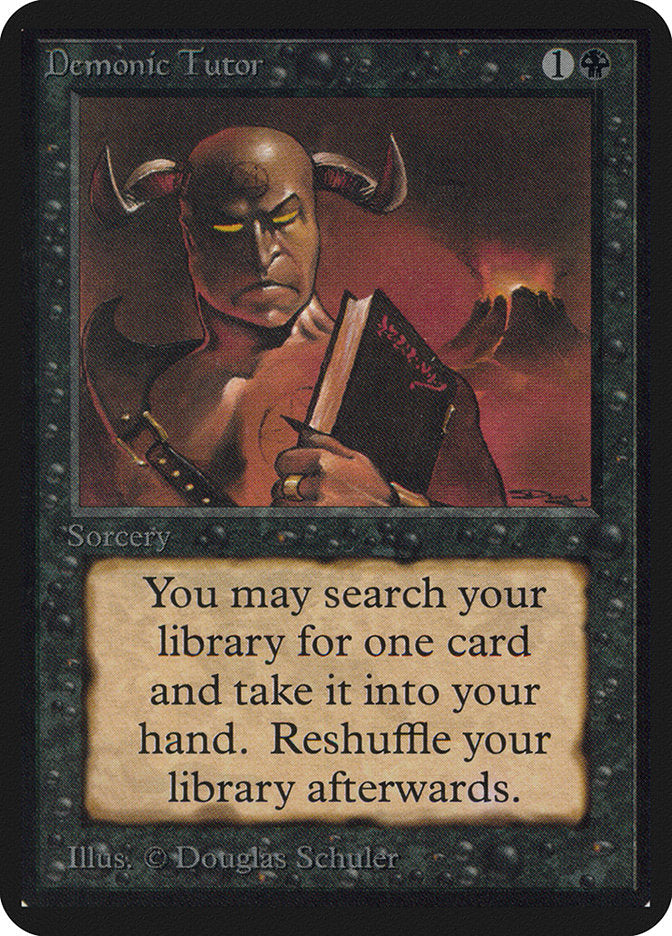 Demonic Tutor Magic: The Gathering Near Mint or Better