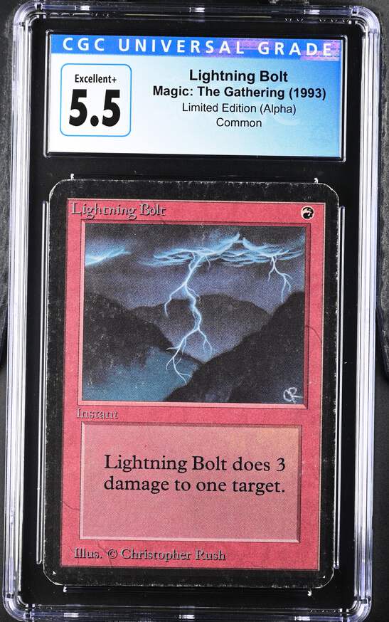 Magic: the Gathering MTG Lightning Bolt [Alpha Edition] Graded CGC