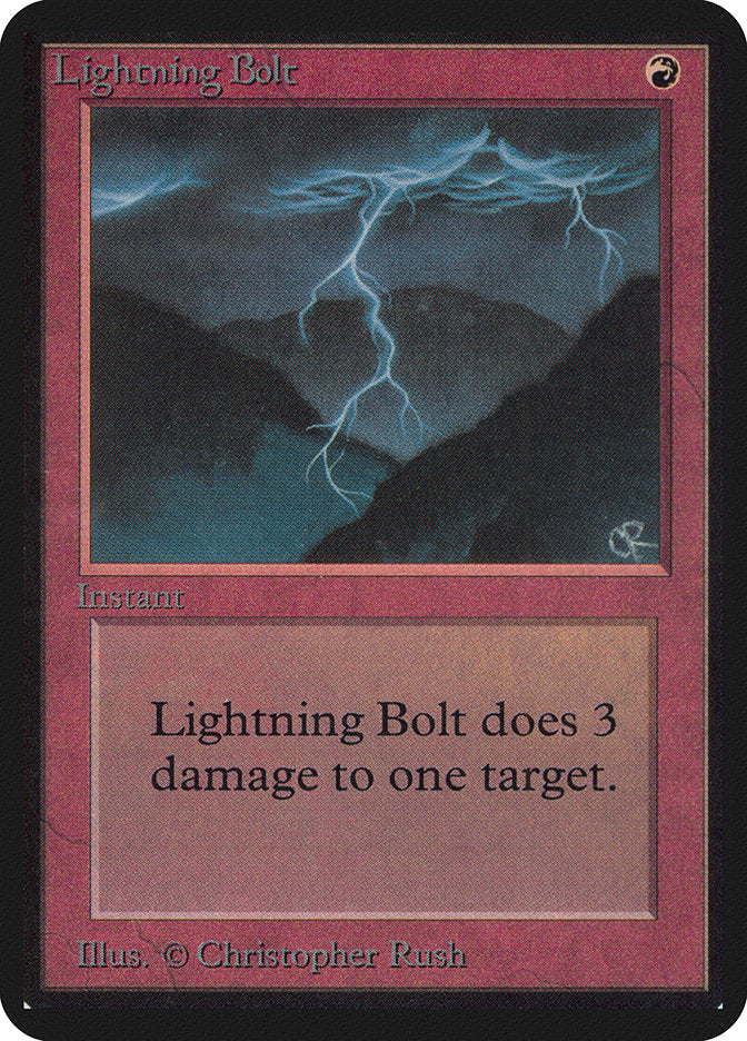 Magic: the Gathering MTG Lightning Bolt [Alpha Edition] Graded CGC