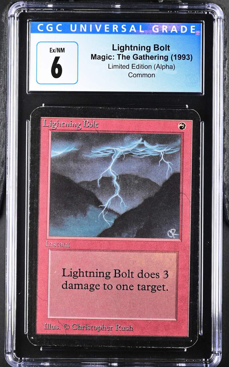 Magic: the Gathering MTG Lightning Bolt [Alpha Edition] Graded CGC