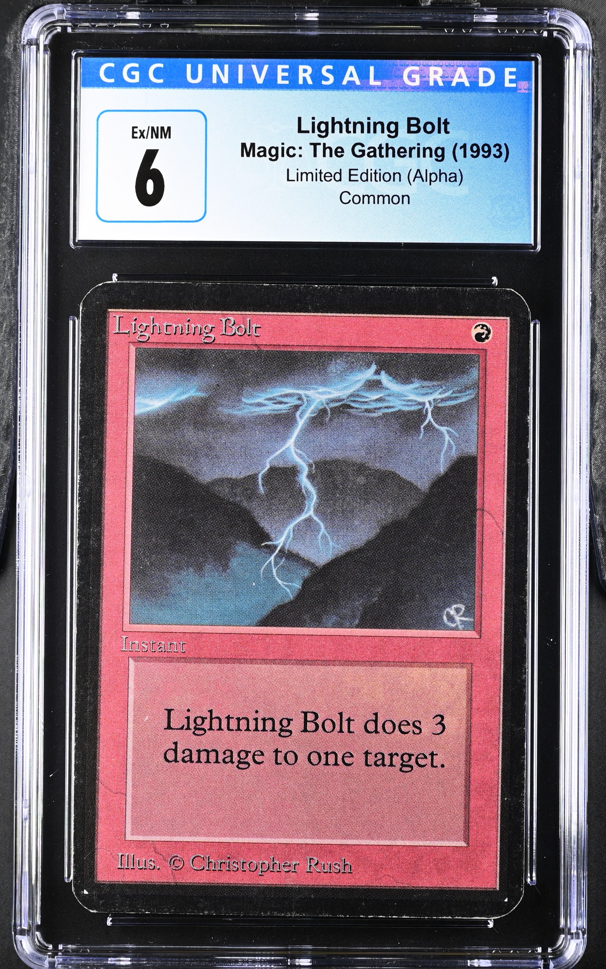 Magic: the Gathering MTG Lightning Bolt [Alpha Edition] Graded CGC