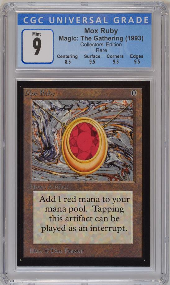 Magic: The Gathering MTG Mox Ruby [Collectors' Edition] Graded CGC