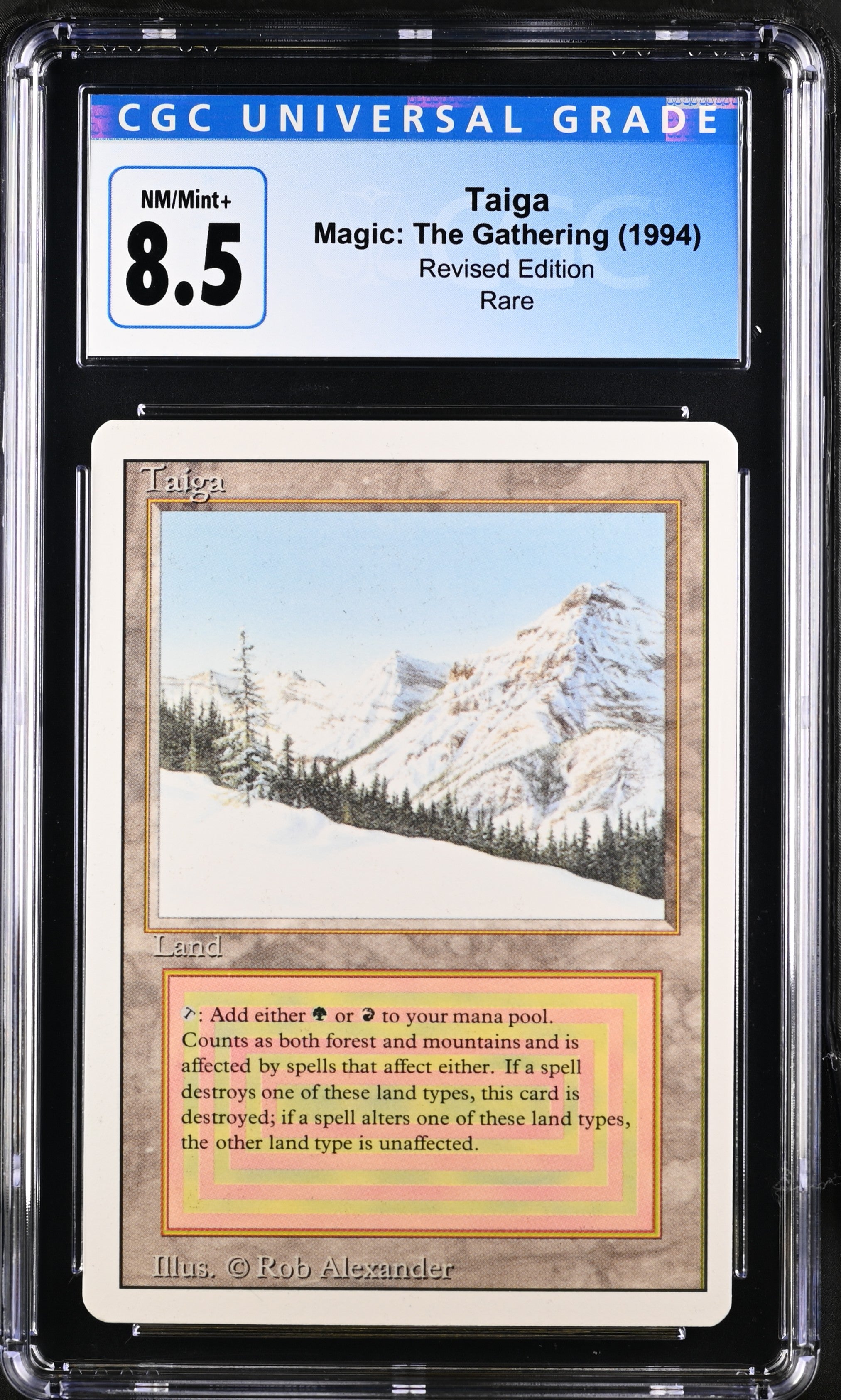 Magic: the Gathering MTG Taiga [Revised Edition] Graded CGC