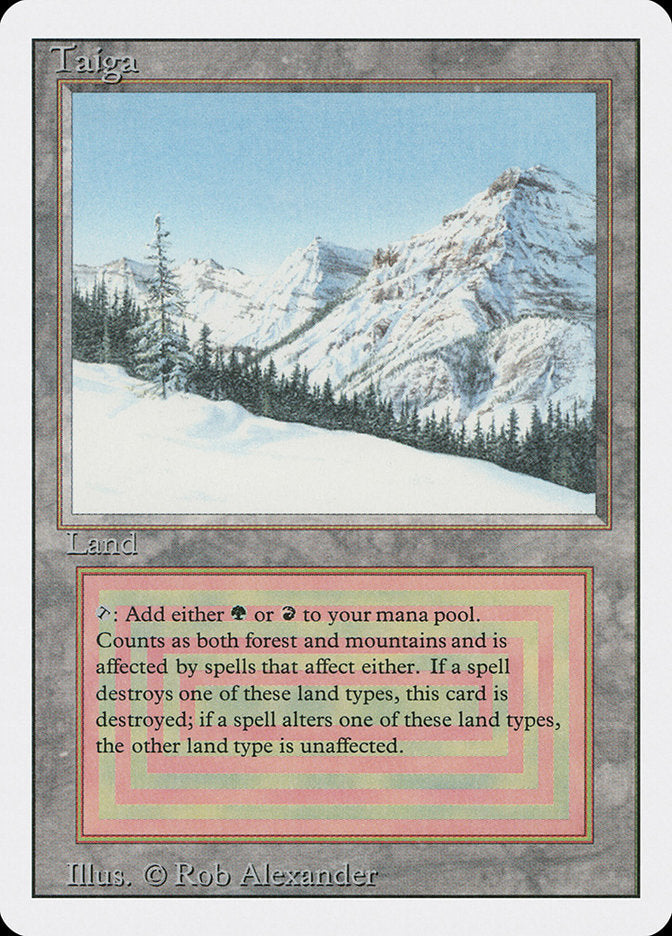 MTG Taiga 美品　鑑定品　デュアルランド Taiga Dual Land Revised Graded BGS MTG 8 NM-MT 7.5/8.5/8.5/8