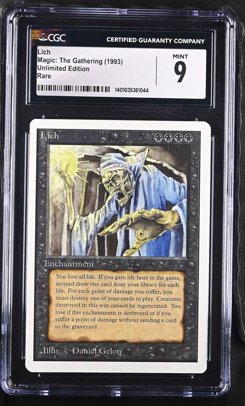 Magic: The Gathering MTG Lich [Unlimited Edition] Graded CGC 9