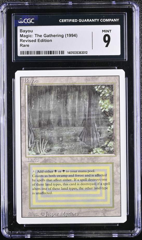 Magic: The Gathering MTG Bayou [Revised Edition] Graded CGC 9 Mint