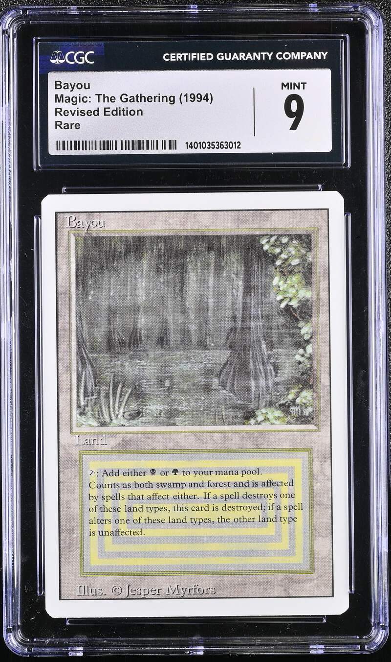Magic: The Gathering MTG Bayou [Revised Edition] Graded CGC 9 Mint