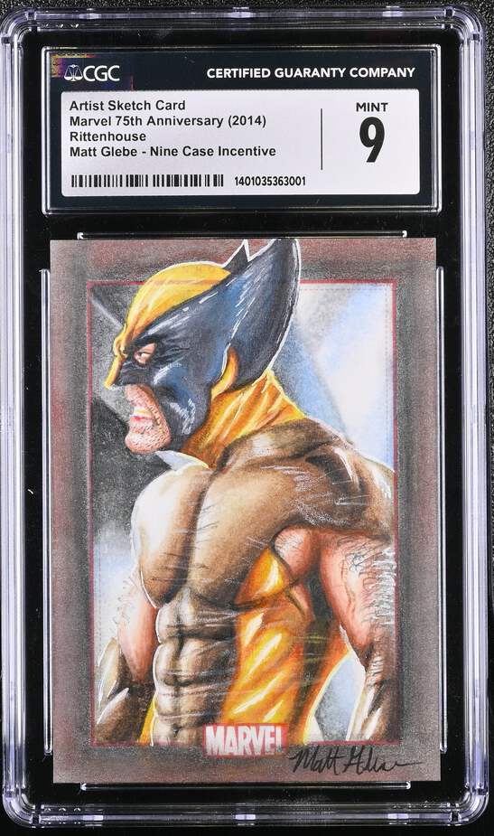 スケッチカード　マーベル Marvel 75th Anniversary Sketch Card Matt Glebe Wolverine