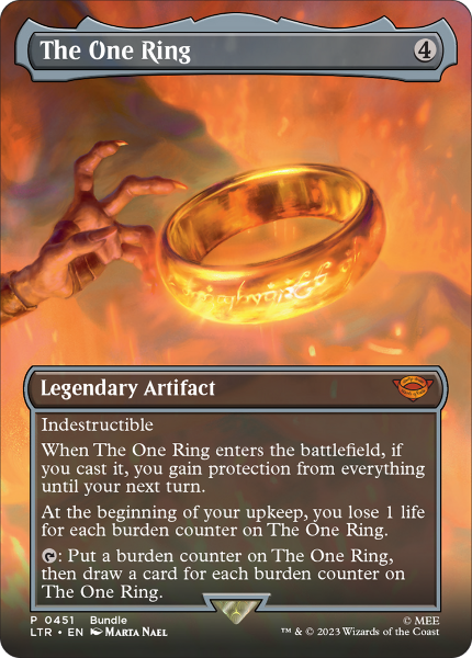 lotr mtg chase cards Magic: The Gathering MTG The One Ring (Borderless Alternate) LOTR 451  Graded CGC