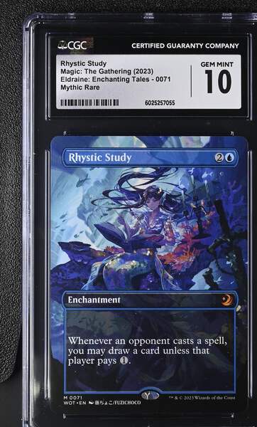 Magic MTG Rhystic Study 0071 (Anime Borderless) [WoE: ET