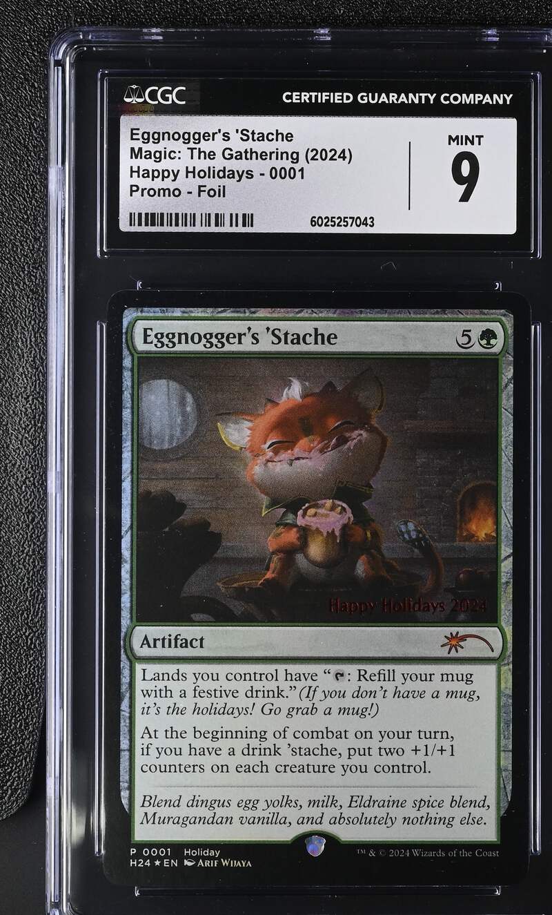 Magic MTG Eggnogger's 'Stache [Christmas Happy Holidays] CGC 9