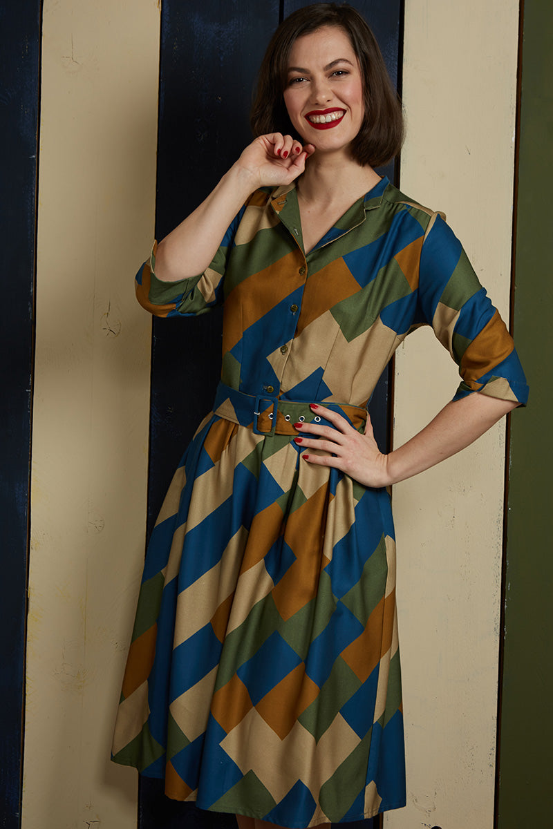 Palava Cynthia Dress Green Bauhaus | eBay