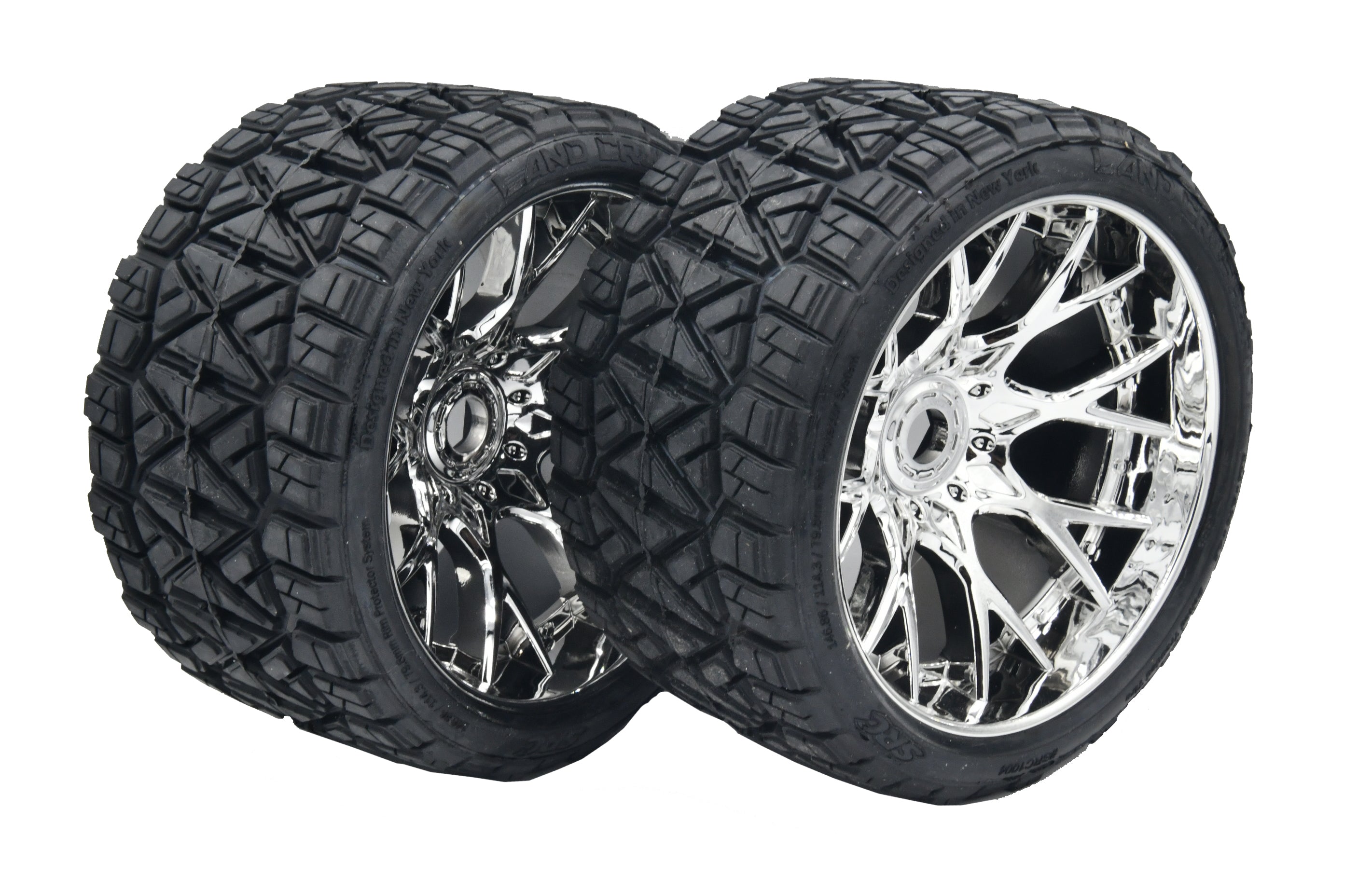 Sweep Racing Terrain Crusher Off Road Belted Silver Chrome