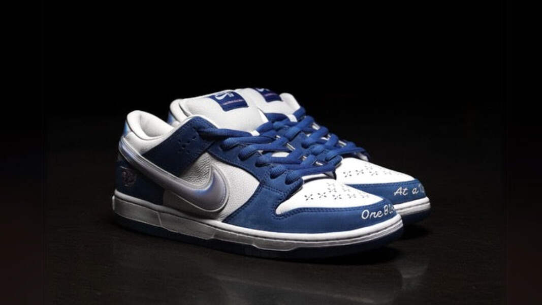 靴 Nike Dunk Low SB Rise x Born Blue/White Nike SB Dunk Low x Born x Raised White Blue | FN7819-400 | Laced