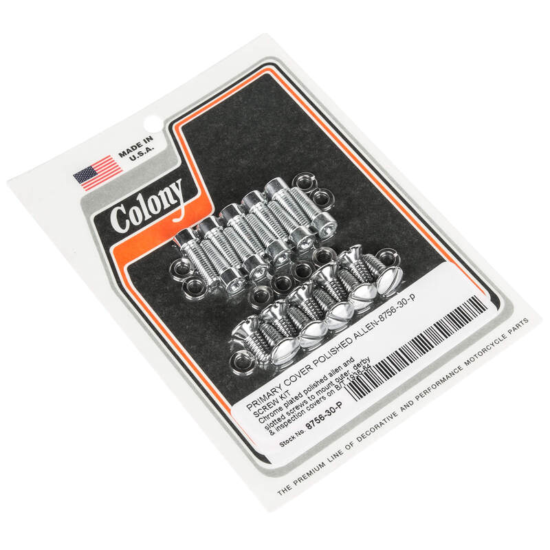 KB30　G/X 8756-30-P Primary Cover Smooth Chrome Allen Screw Kit Harley