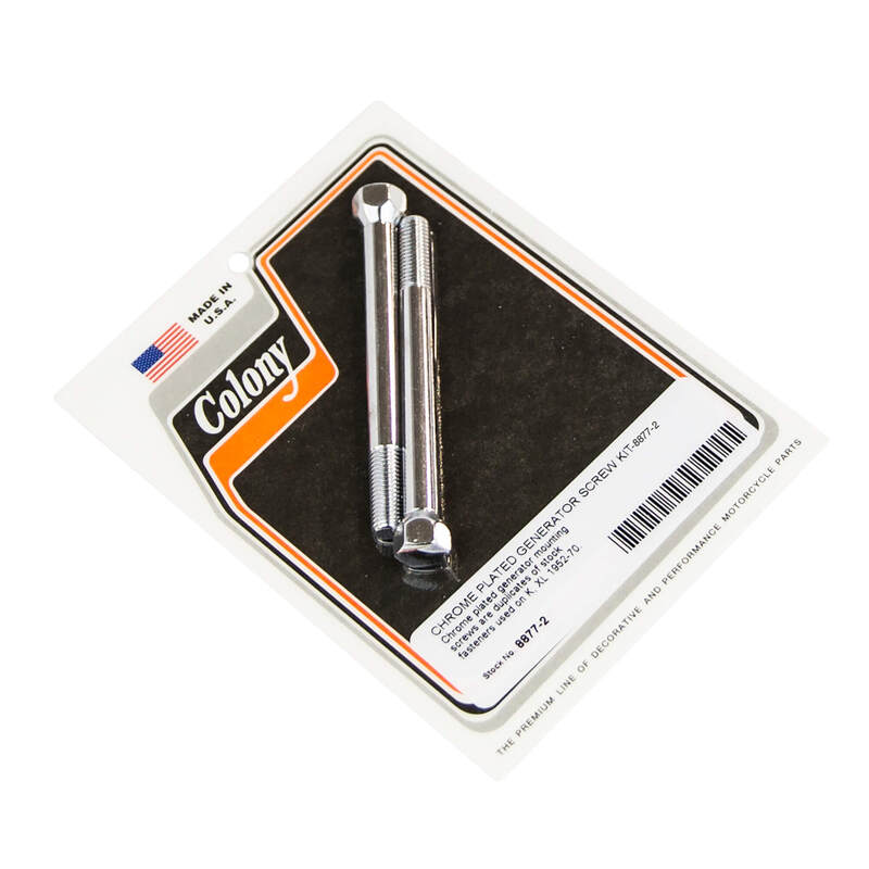 8877-2 Generator Screw Kit 1952-1970 Harley-Davidson K/XL - Chrome