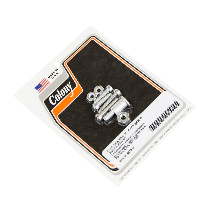 8819-4 Clutch & Brake Lever Pivot Screw Kit 1941-1964 Harley BT