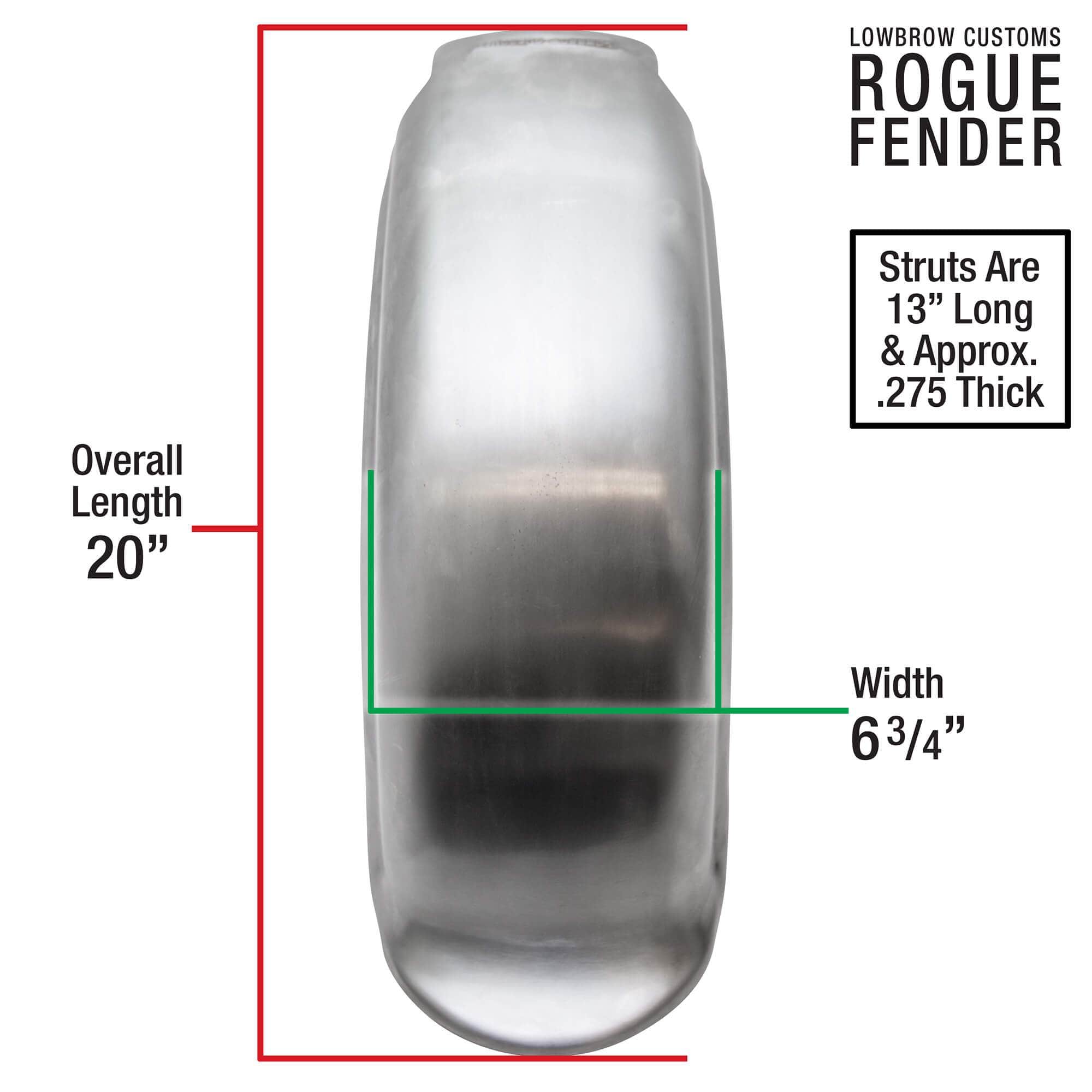 Lowbrow Customs Rogue Steel Rear Fender 58-84 Shovelhead