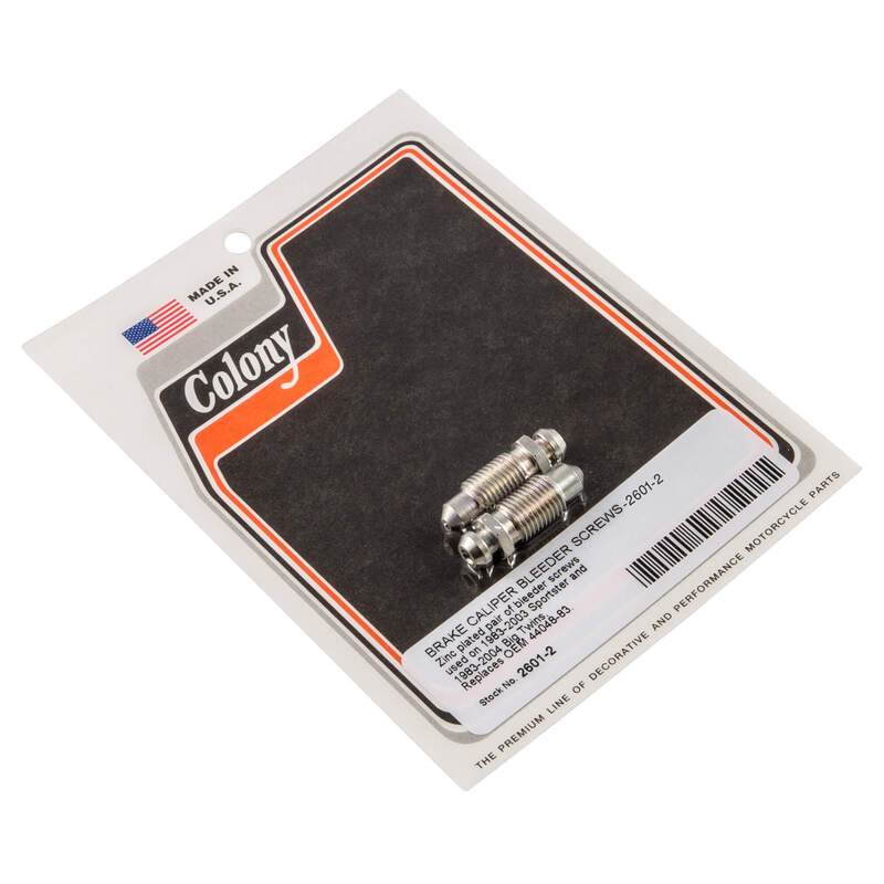 Colony Brake Caliper Bleed Screws – Fits 1983-2004 Harley Big Twin & 1983-2003 XL Models (#2601-2)