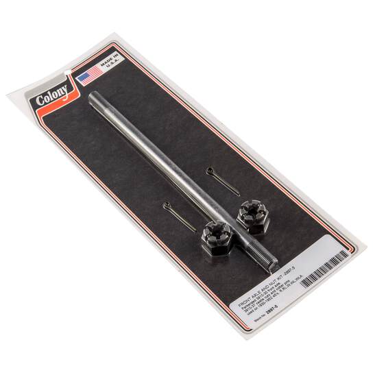 2897-5 Front Axle and Nut Kit 30-52 Harley 45s/R/RL/W/WL/WLA