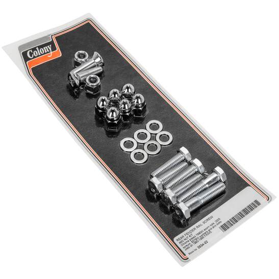 DRT タイニークラッシュ　Crankig Custom 3534-22 Rear Fender Rail Screw & Acorn Nut Kit 80-86 Harley